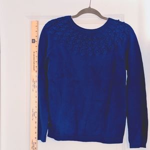 Royal Blue popcorn sweater